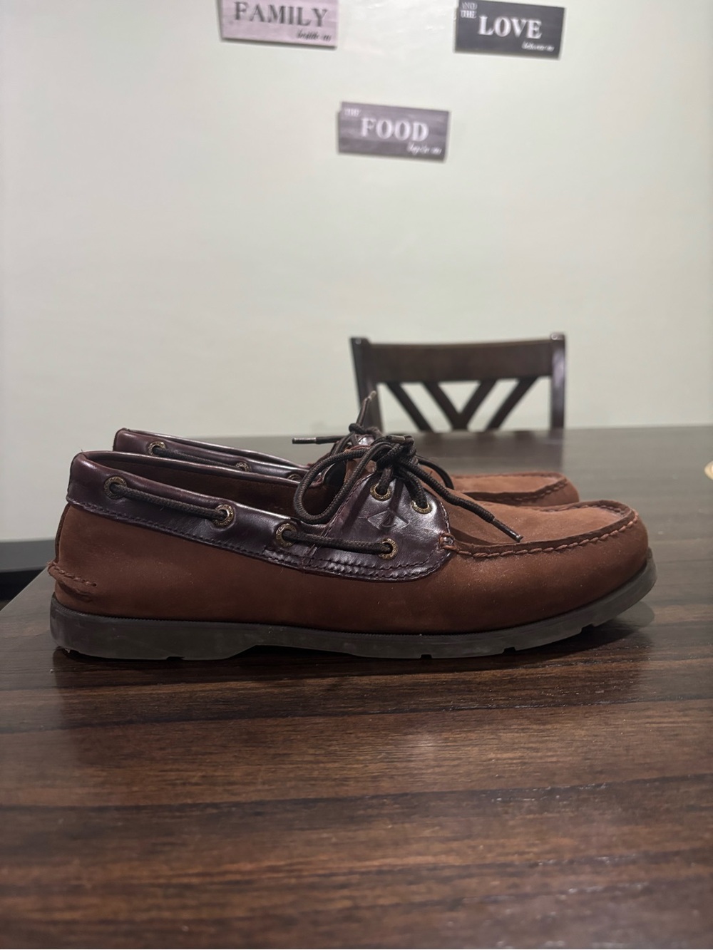 Sperry Men's Two-Tone Brown Leather & Suede Boat Shoes